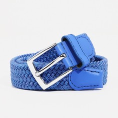 Ремень детский, ширина 2.5 см, пряжка металл, цвет синий No Brand