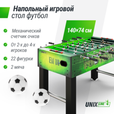 Игровой стол UNIX Line Футбол Кикер 140х74 cм, настольная игра для детей и взрослых