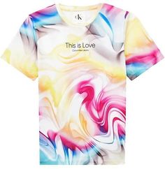 Футболка детская Calvin Klein Pride Aop T-Shirt, Розовый, 146