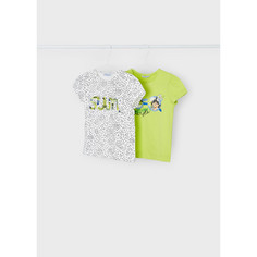 Футболка детская 2 шт Mayoral 3067, зеленый, 104