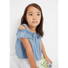 Блузка детская Mayoral 3146, голубой, 122