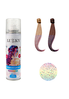 Lukky спрей-краска для волос для временного окрашивания блестки мультиколор, 150 мл