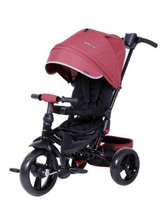 Велосипед детский трехколесный Moby Kids Leader 360° 12x10 EVA, бордо, 649239
