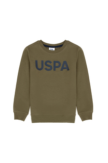 Свитшот детский US Polo Assn G083SZ0820JEREMYKIDSSK023_VR027, хаки, 128