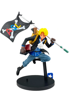 Фигурка StarFriend Сабо с флагом Ван Пис One Piece Большой Куш на подставке 20 см No Brand