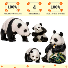 Фигурка Masai Mara Мир диких животных , Семья панд, 4 предмета