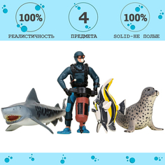 Фигурка Masai Mara Акула, тюлень, мавританский идол, дайвер