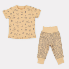 Футболка со штанишками MowBaby Birds Yellow 2-82 р.68