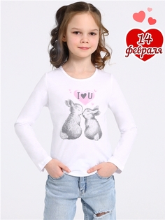 Лонгслив детский Апрель 1ДДЛД3569001, белый, 128
