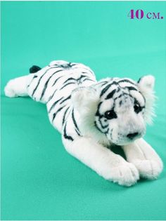 Мягкая игрушка АКИМБО КИТ Тигренок альбинос реалистичный 40 см Мэри Море