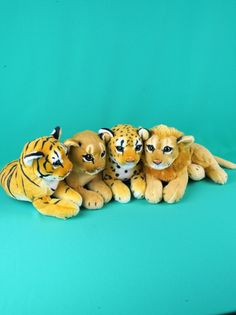 Мягкая игрушка АКИМБО КИТ 4 шт - Львица, Лев, Тигр, Леопард 30 см Мэри Море