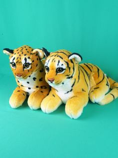 Мягкие реалистичные игрушки АКИМБО КИТ 2 шт - Тигр, Леопард 35 см Мэри Море