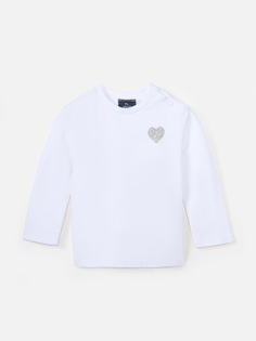 Лонгслив Chicco для девочек, белый, размер 80, 9067069000000