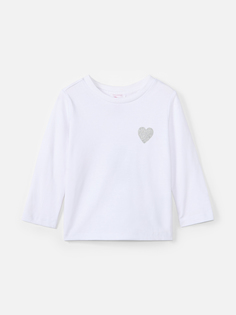 Лонгслив Chicco для девочек, белый, размер 68, 9006369000000