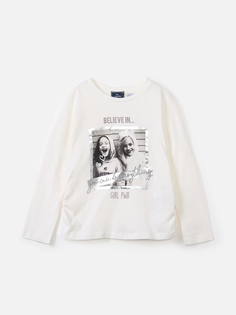 Лонгслив Chicco для девочек, белый, размер 152, 9068871000000