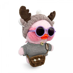 Мягкая утиная игрушка Mimis LALAFANFAN, 32 см, розовая