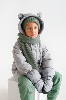 Куртка детская Minidino М018, серебро, 86