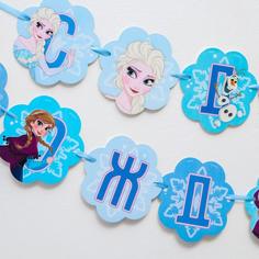 Гирлянда на ленте "С Днем Рождения", 216 см, Холодное сердце Disney