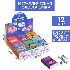Головоломка «Пораскинь мозгами», металл, МИКС(12 шт.) Puzzle