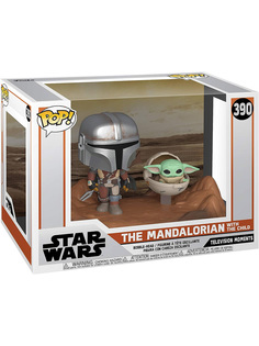 Фигурки Funko POP! Мандалорец и Малыш Йода Звездные войны Star Wars №390 головотряс 12 см