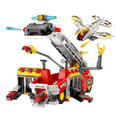 Парковка пожарная станция (3 машинки, вертолет, свет, звук, полив водой) CS Toys