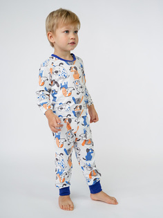 Пижама детская КотМарКот 2870618, белый, синий, 104