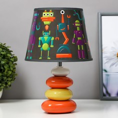 RISALUX Настольная лампа "Роботы" Е14 15Вт 20х20х30 см