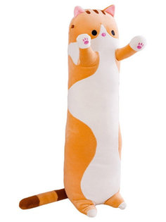 Мягкая игрушка-подушка TOY and JOY Кот-батон 50см B-15004-50 рыжая