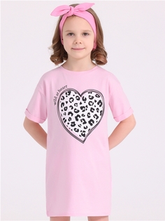 Платье детское Апрель 250дев001Д1У, светло-розовый Принтованное сердце, 122