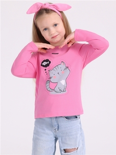 Лонгслив детский Апрель 349дев001Д1Р, розовый Мечты о рыбе, 92