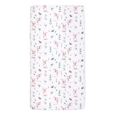 Простынь на резинке SweetDreames 120х60 см Rabbit/Белый Forest Kids