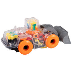 Машинка 1toy Движок Спецтехника с прозрачным с механизмом, желтый, Т23918-1
