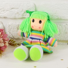 Мягкая игрушка «Кукла», в вязаном платье, цвета МИКС No Brand