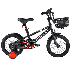 Велосипед детский двухколесный Rocket, 105-120 см, колес 14" 100, черный