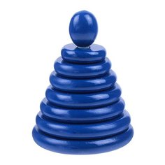 Деревянная игрушка RNToys Пирамидка Синяя