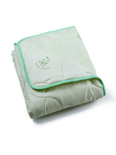 Одеяло детское Эколан Бамбуковое волокно 110х140 тик, ПЭ 300 г, м2, зеленый