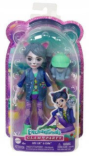Кукла Mattel Enchantimals Гламурная вечеринка Кот Коул Кэт с питомцем HNT59/FNH22