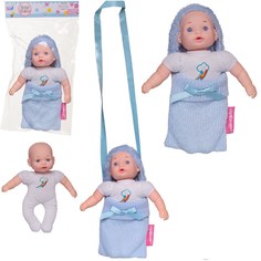 Игровой набор ABtoys Baby Ardana Пупс 23 см в голубой сумочке