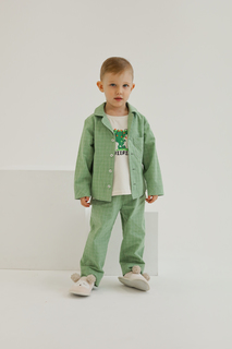 Пижама детская Minidino ТЕКС-КМПЛ-003, зеленый чай, 110
