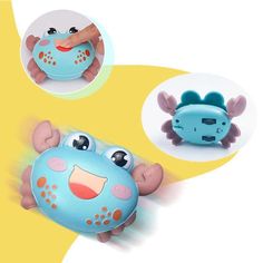 Развивающая игрушка Инерционная Краб, голубой No Brand