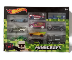 Гоночные машинки Hot Wheel 10 MINECRAFT No Brand