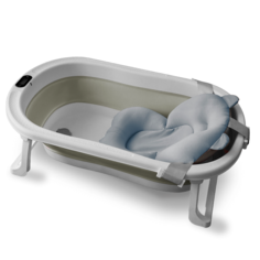 Ванночка для купания новорожденных Little Dreams складная, оливковая