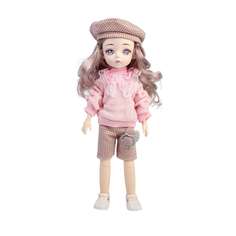 Кукла шарнирная в розовом 30СМ No Brand