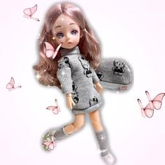 Кукла шарнирная в свитере 30СМ интерьерная No Brand