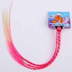 Косички WINX для волос на резинке, розовый