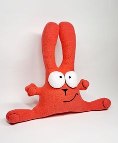 Мягкая игрушка Кролик, Милаш, коралловый No Brand