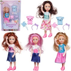 Кукла ABtoys Времена года с медвежонком 15 см 4 вида