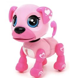 Интерактивная игрушка Смышленый щенок, розовый No Brand