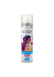 Lukky спрей-краска для волос для временного окрашивания розовый с блёстками, 150 мл