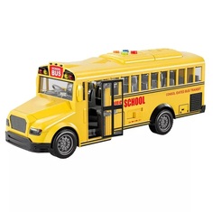 Школьный автобус MSN Toys музыкальный инерционный 28 см, свет JS125 желтый